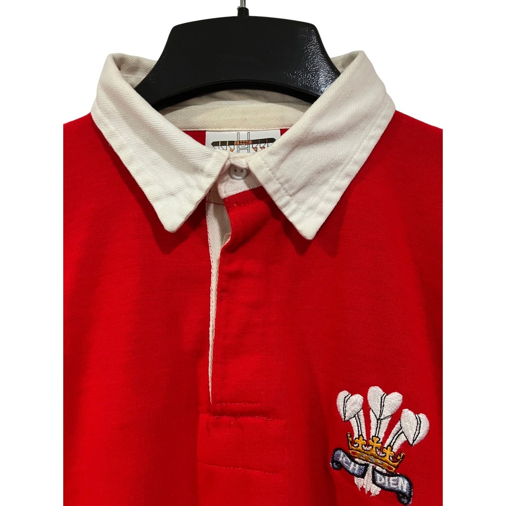 Halbro Rugby Shirt Wales Welsh Long Sleeve Embroidered Crest Red Size XL? - Picture 3 of 11